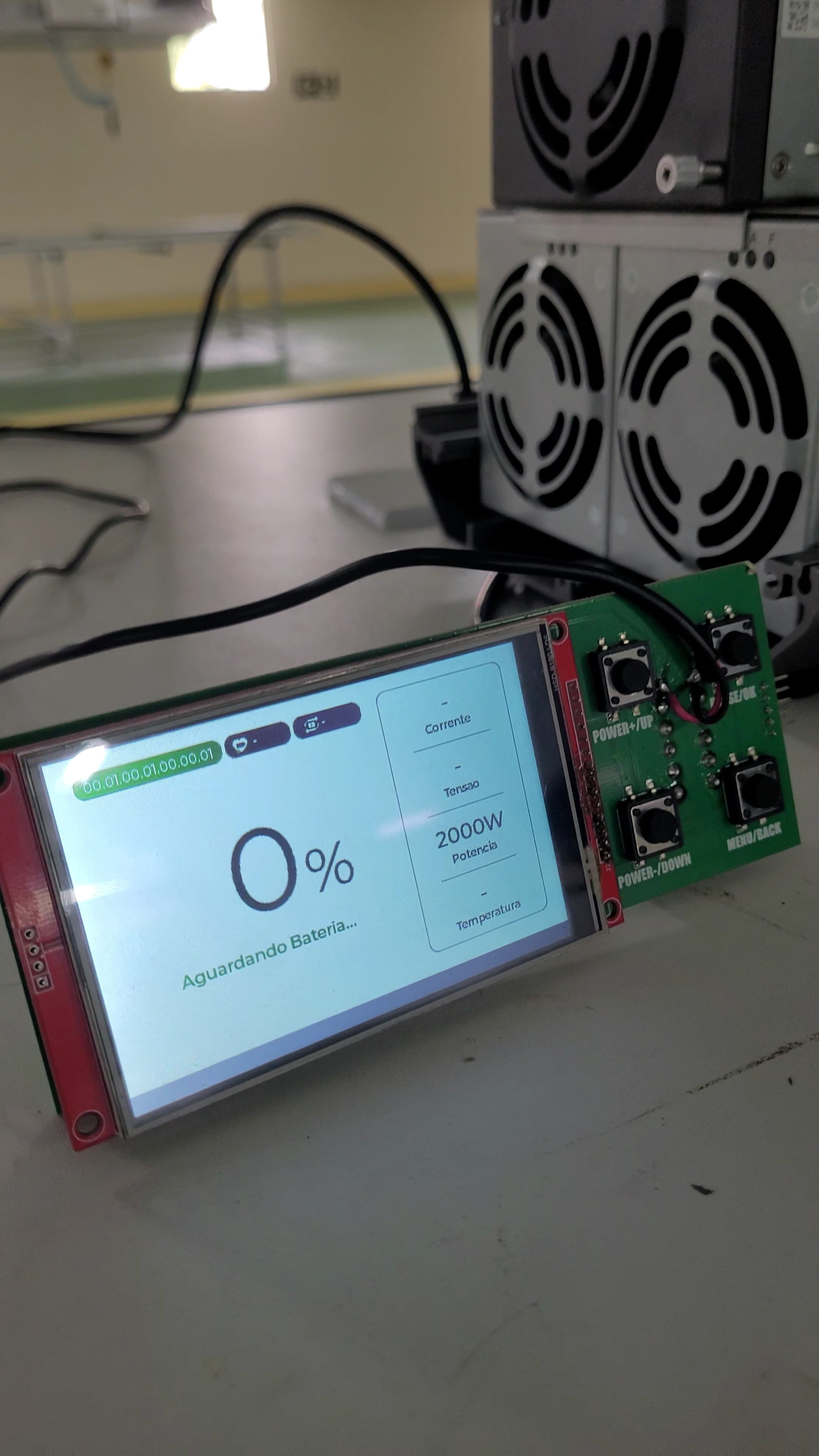 Interface de equipamento desenvolvida por Maria Clara